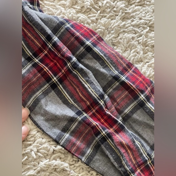 J.CREW J. CREW red gray long sleeve button down shirt top Large L - Picture 5 of 7